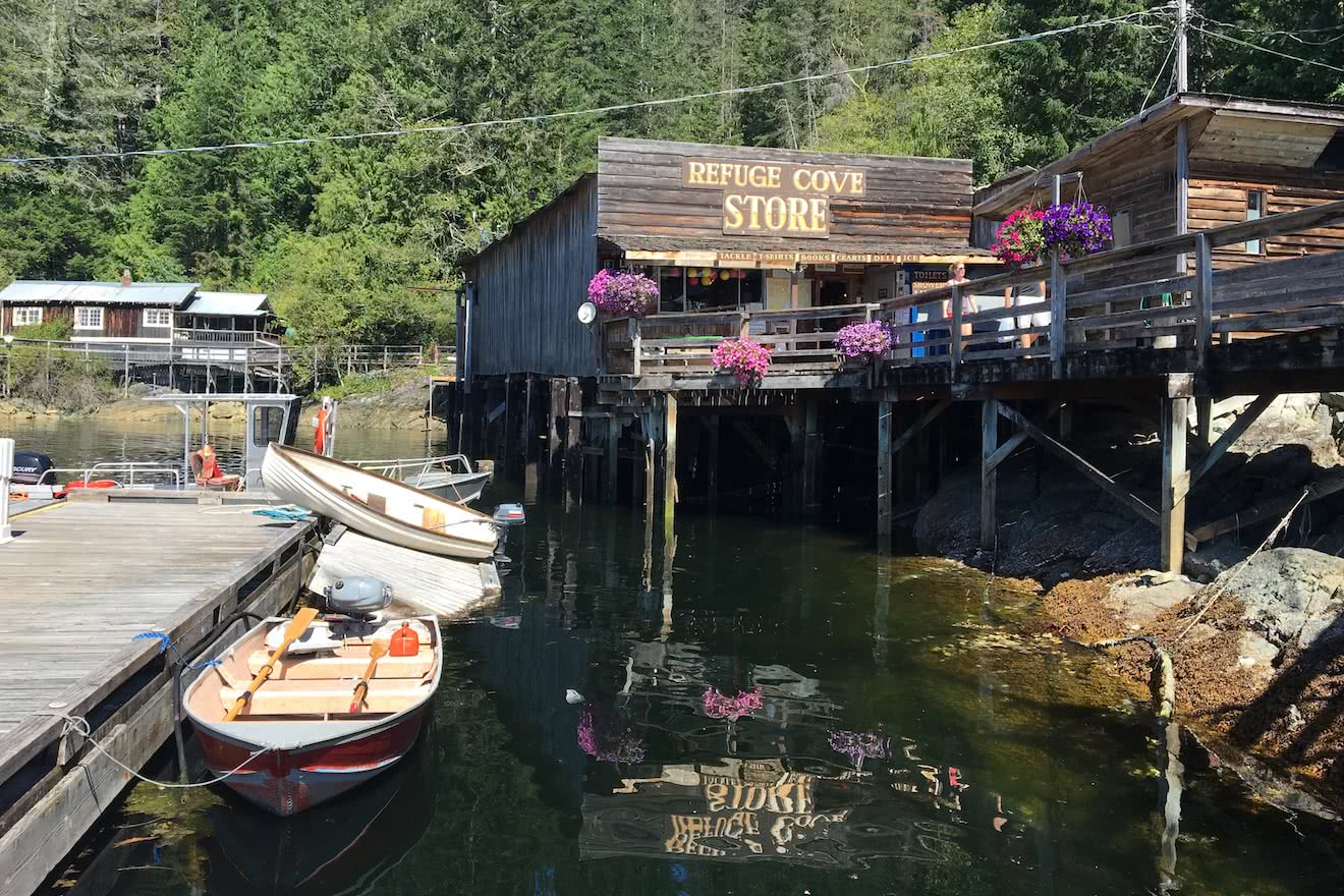 Refuge Cove Store in Desolation Sound, British Columbia is full of local history and culture