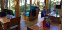 The dining and lounging areas of the Cabana Cafe