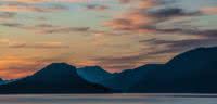 Sunset over Cortes Island from Desolation Sound