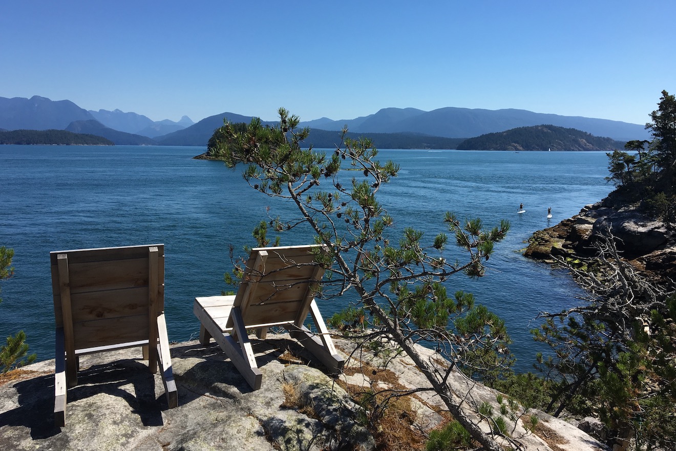 'The Point' is a keay feature and social hub of Desolation Sound, the perfect place for an evening glass of wine while watching the sunset