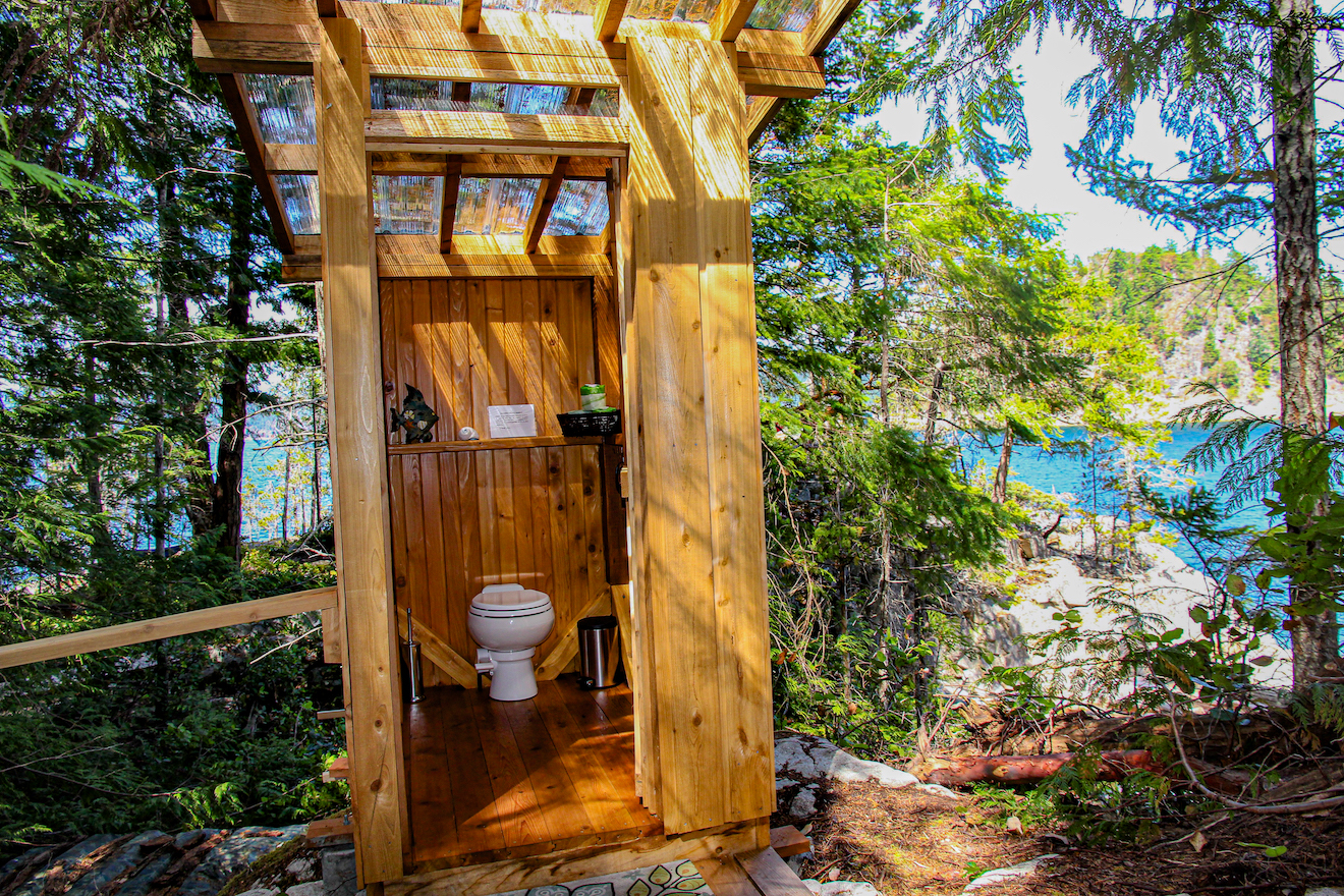 A low flush toilet at Cabana Desolation Eco Resort